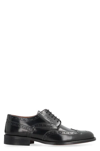 Bruno Magli Leather Lace-up Shoes In Black