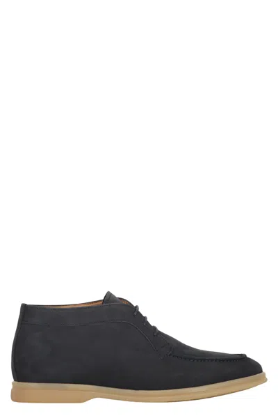 Bruno Magli Leather Lace-up Shoes In Blue