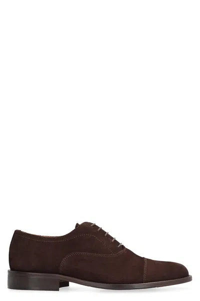 Bruno Magli Leather Lace-up Shoes In Brown