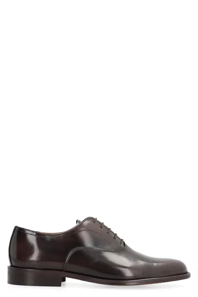 Bruno Magli Leather Lace-up Shoes In Brown