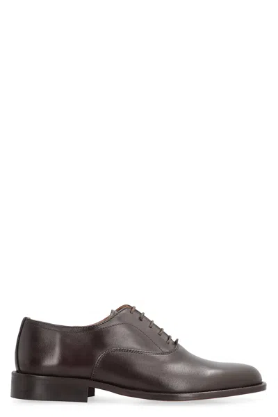 Bruno Magli Leather Lace-up Shoes In Brown