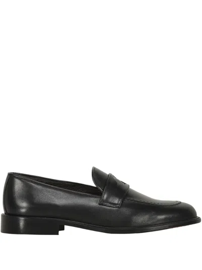 Bruno Magli Leather Loafers In Black