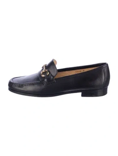 Pre-owned Bruno Magli Leather Loafers In Black