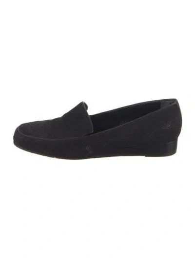 Pre-owned Bruno Magli Leather Loafers In Black