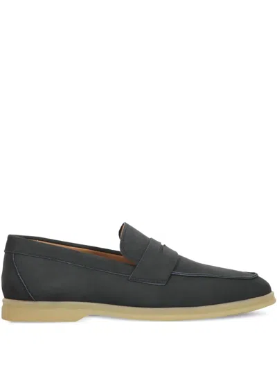 Bruno Magli Leather Loafers In Blue