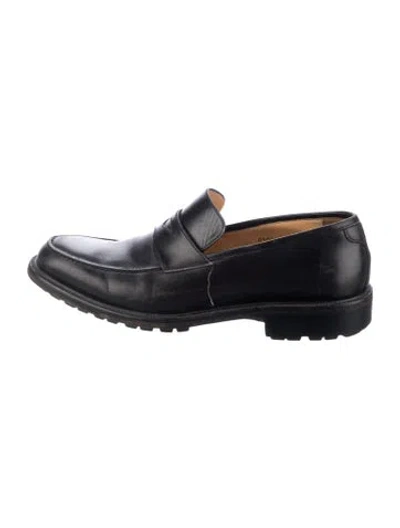 Pre-owned Bruno Magli Leather Loafers In Blue