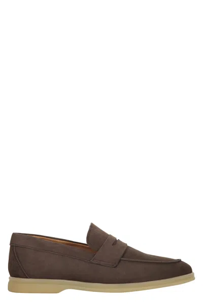 Bruno Magli Leather Loafers In Brown