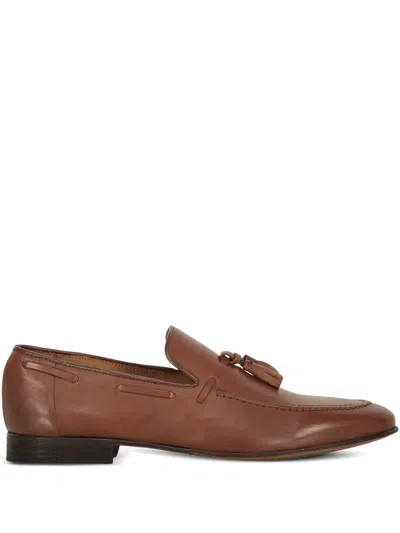 Bruno Magli Leather Loafers In Brown