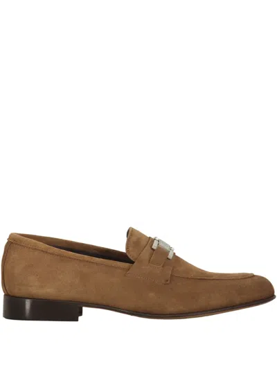 Bruno Magli Leather Loafers In Brown