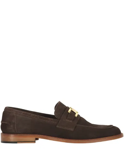 Bruno Magli Leather Loafers In Brown