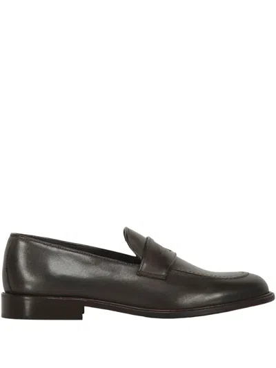 Bruno Magli Leather Loafers In Brown