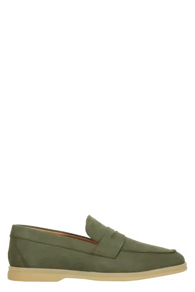 Bruno Magli Leather Loafers In Green