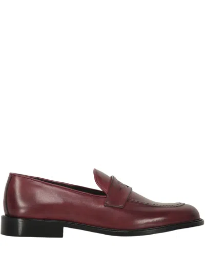 Bruno Magli Leather Loafers In Red