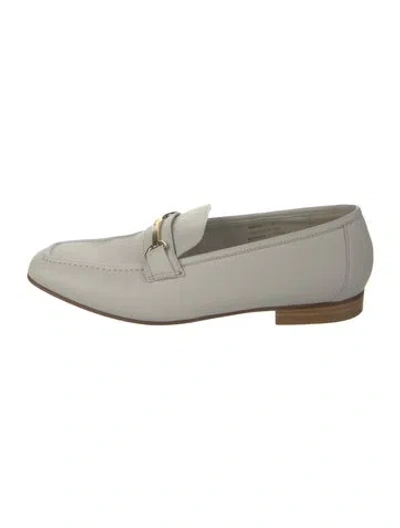 Pre-owned Bruno Magli Leather Loafers In White