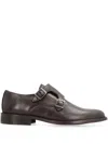 Bruno Magli Leather Monk-strap Shoes In Brown