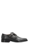 Bruno Magli Leather Monk-strap Shoes In Black
