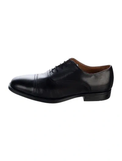 Pre-owned Bruno Magli Leather Oxfords In Black
