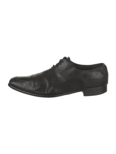 Pre-owned Bruno Magli Leather Oxfords In Black