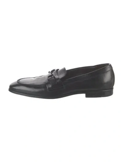 Pre-owned Bruno Magli Leather Oxfords In Black