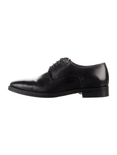Pre-owned Bruno Magli Leather Oxfords In Black