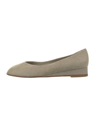 Pre-owned Bruno Magli Leather Printed Ballet Flats In Neutral