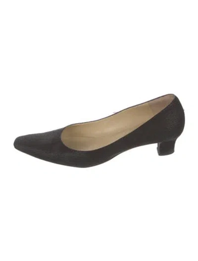 Pre-owned Bruno Magli Leather Pumps In Black