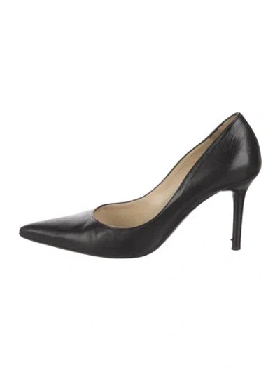 Pre-owned Bruno Magli Leather Pumps In Black