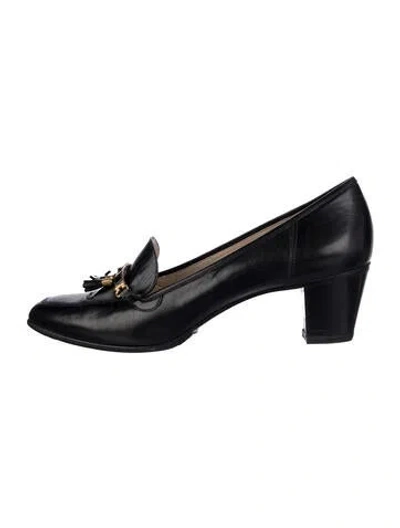 Pre-owned Bruno Magli Leather Pumps In Black