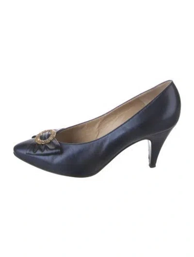 Pre-owned Bruno Magli Leather Pumps In Blue