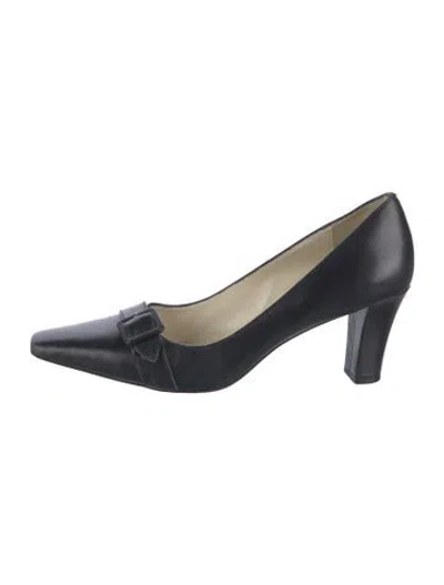 Pre-owned Bruno Magli Leather Pumps In Blue