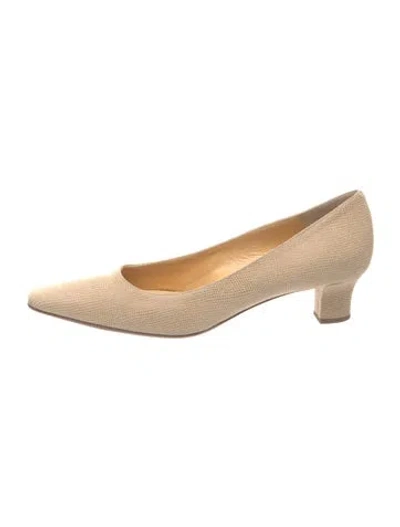 Pre-owned Bruno Magli Leather Pumps In Neutrals