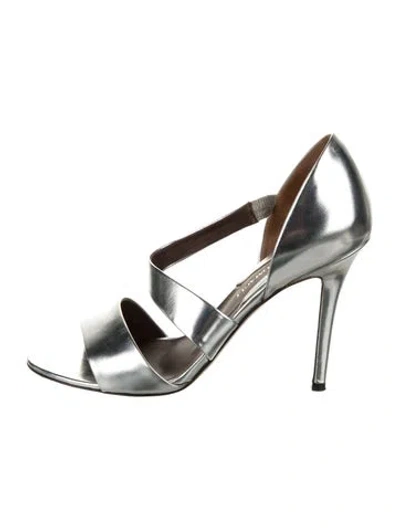 Pre-owned Bruno Magli Leather Sandals In Black