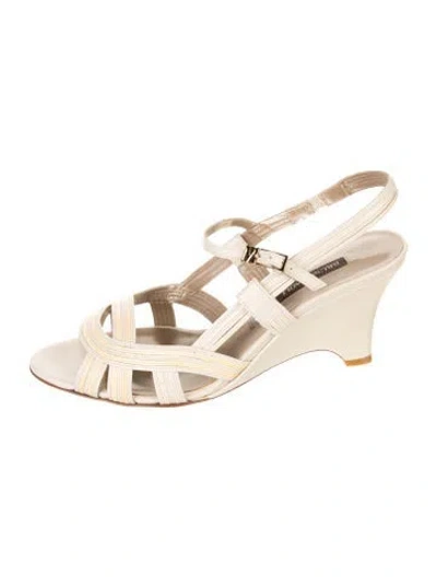Pre-owned Bruno Magli Leather Sandals In Neutrals