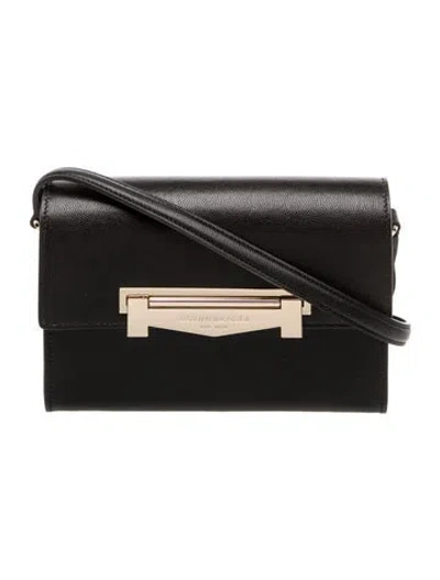 Pre-owned Bruno Magli Leather Shoulder Bag In Black