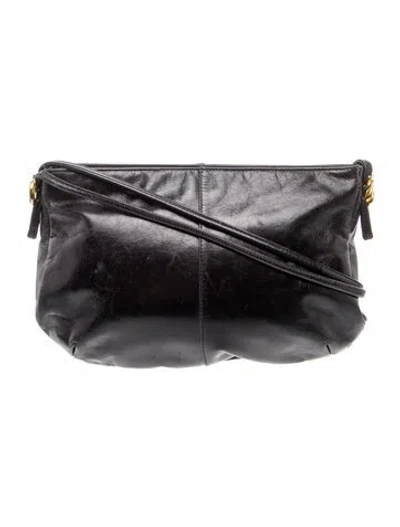 Pre-owned Bruno Magli Leather Shoulder Bag In Black