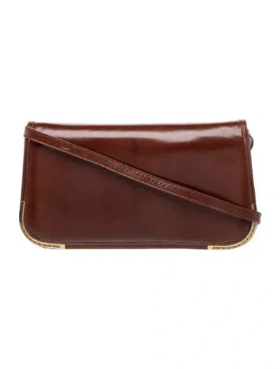 Pre-owned Bruno Magli Leather Shoulder Bag In Brown