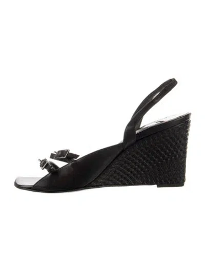Pre-owned Bruno Magli Leather Slingback Sandals In Blue