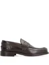 Bruno Magli Leather Slip-on Loafers In Brown