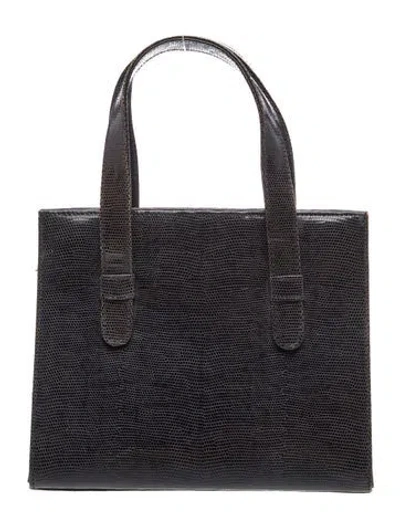 Pre-owned Bruno Magli Leather Top Handle Bag In Black