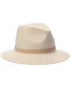 Bruno Magli Leather-trim Wool Felt Fedora In Neutral