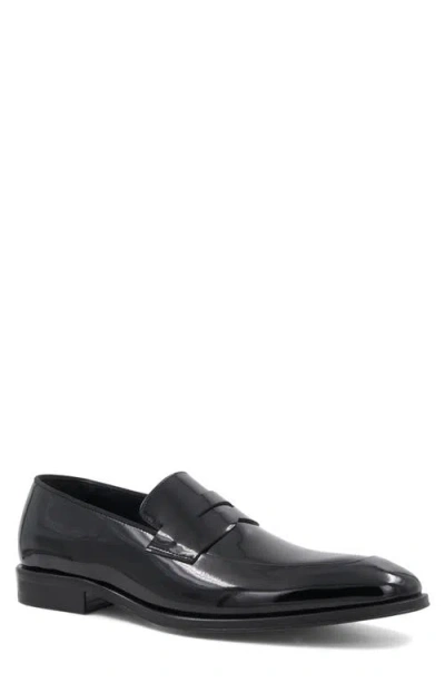 Bruno Magli Maioco Sera Patent Leather Apron Toe Penny Loafer In Black