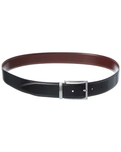 Bruno Magli Marco Reversible Leather Belt In Black