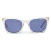 Bruno Magli Maris Rectangle Sunglass In Green Acetate In Purple