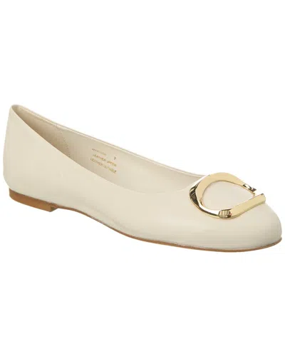 Bruno Magli Marissa Leather Flat In White