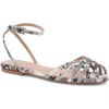 Bruno Magli Marta Ankle Strap Sandal In Black/white Snake