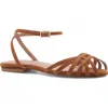 Bruno Magli Marta Ankle Strap Sandal In Cognac Suede