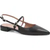 Bruno Magli Martina Slingback Mary Jane Pointed Toe Flat In Black