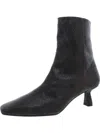 BRUNO MAGLI MATI WOMENS LEATHER EMBOSSED ANKLE BOOTS