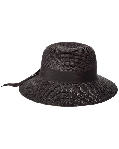 Bruno Magli Med Brim Straw Sun Hat In Black