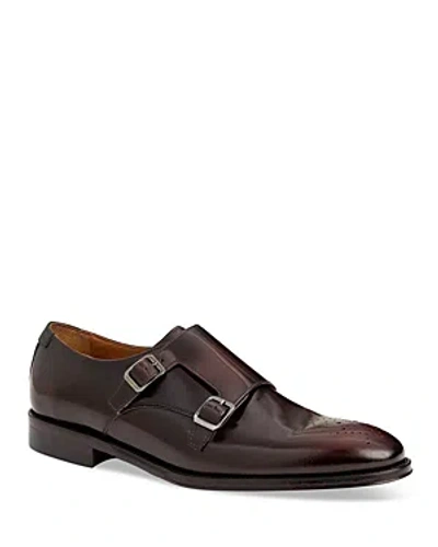 Bruno Magli Men's Alfeo Double Monk Strap Dress Shoes In Bordeaux